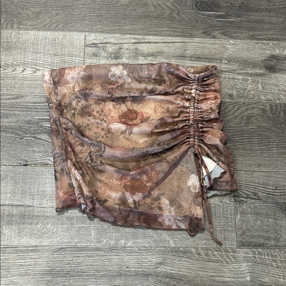 Almost Famous Brown and Cream skirt